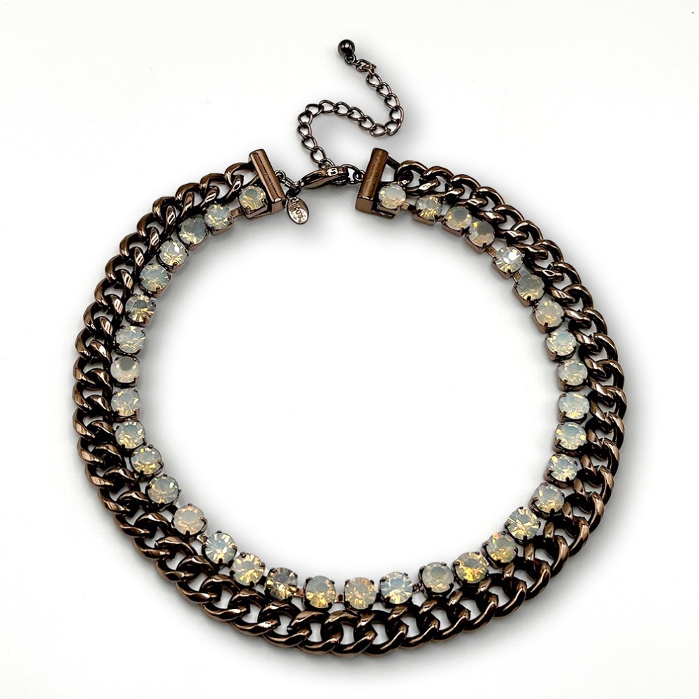 Chico's Chain and Crystal Necklace